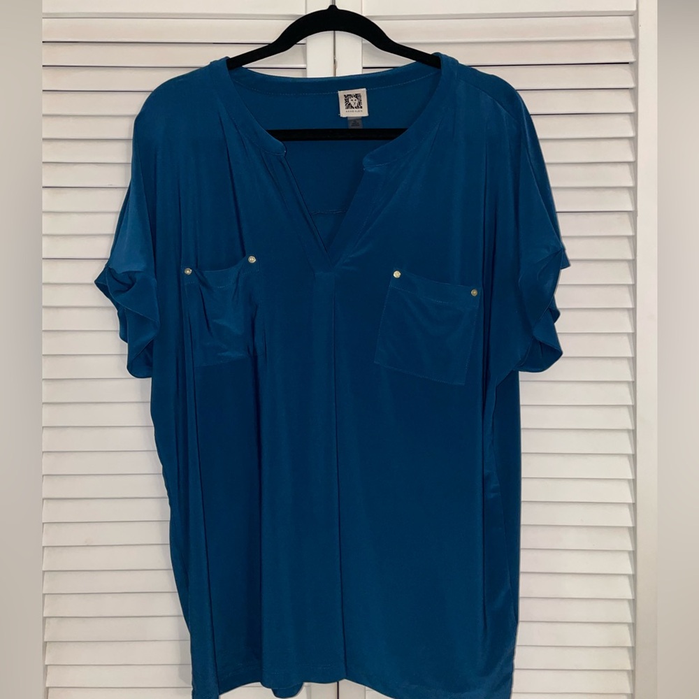 Anne Klein Short Sleeve Blouse
